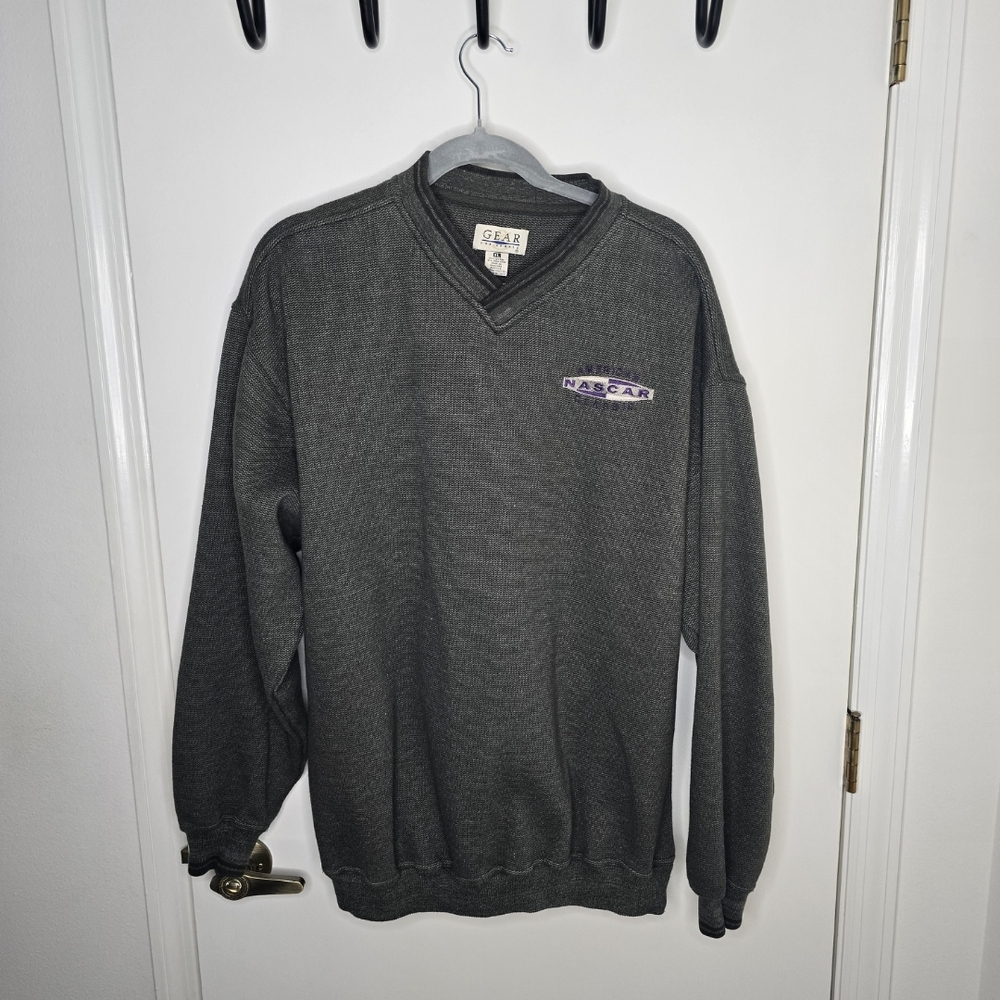 Gear For Sports Green American Nascar Classic V-Neck Pullover Sweatshirt XL